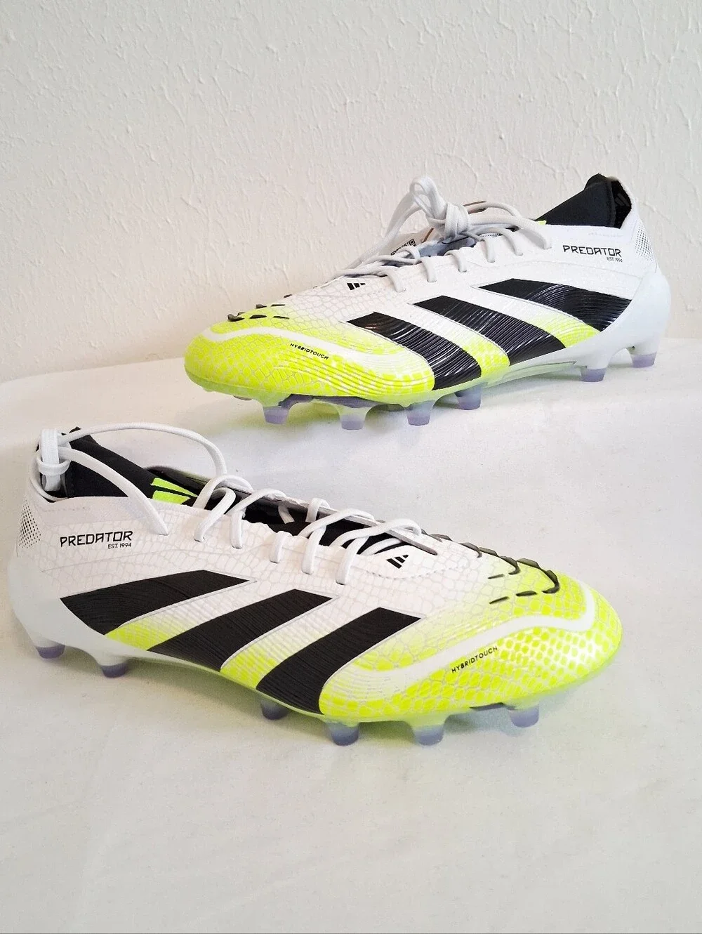 Adudas Predator Elite FG White Yellow Soccer Cleats